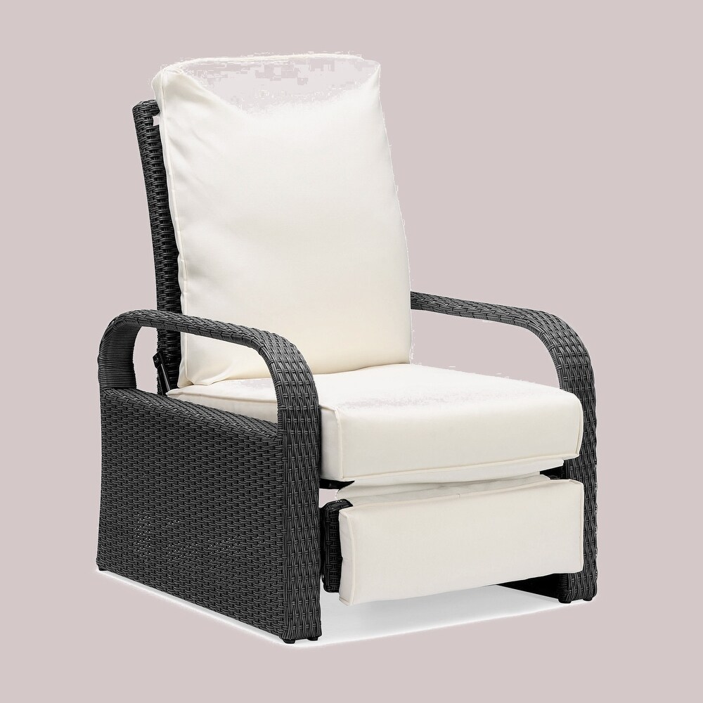 Automatic Adjustable Wicker Lounge Recliner Chair