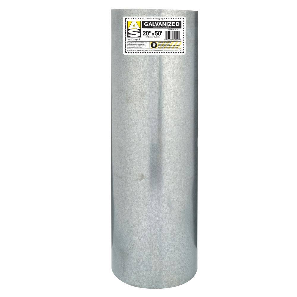 Gibraltar Building Products 20 in. x 50 ft. Galvanized Steel Roll Valley Flashing 17438