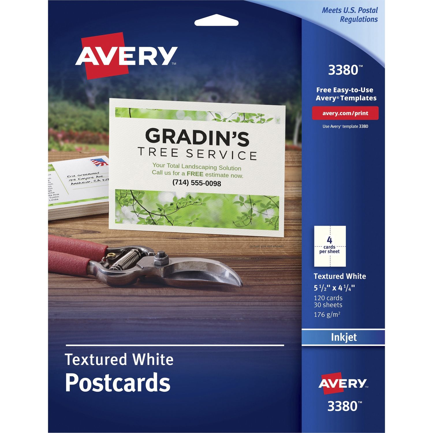 Inkjet Postcard - White by Avery AVE03380