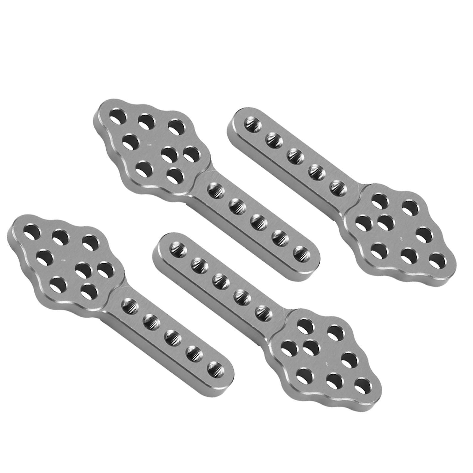 4pcs/set Rc Car Shock Absorber Mount Plate Adjustable Height For 1/10 Crawler (titanium Color)