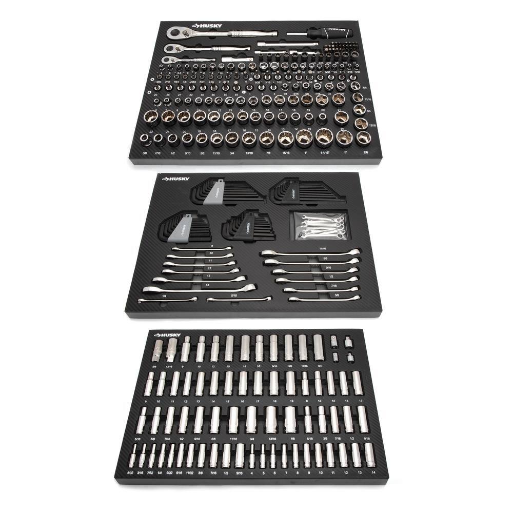 Husky Mechanics Tool Set in EVA Trays (290-Piece) H290MTSEVA