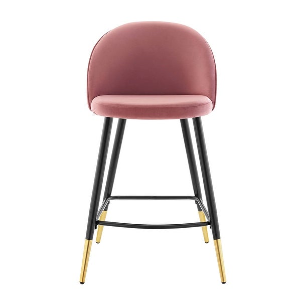 Cordial Performance Velvet Counter Stools - Set of 2