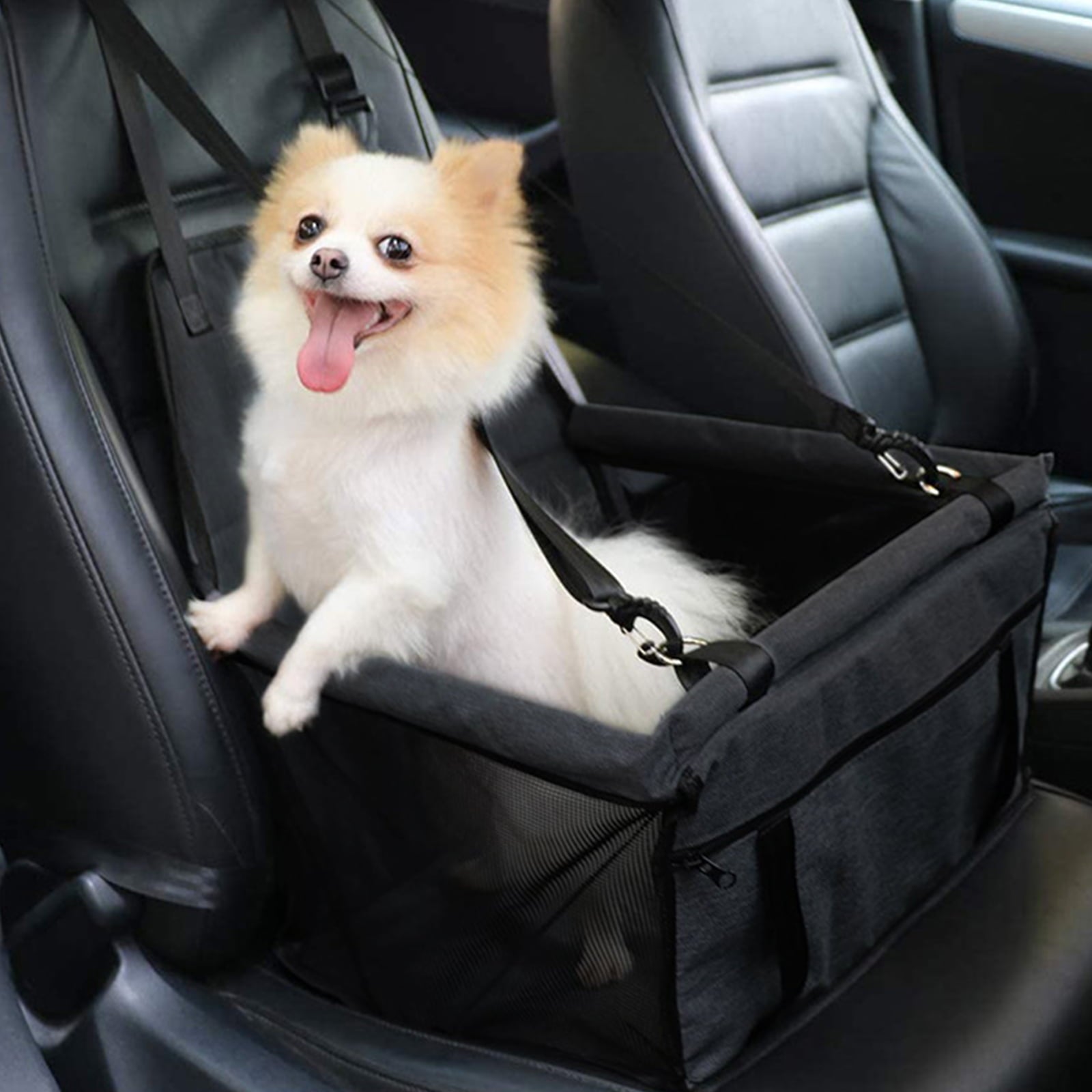 Dog Car Booser Seat Cover Breathable Portable Puppy Car Seat with Seat Belt for Small Dogs