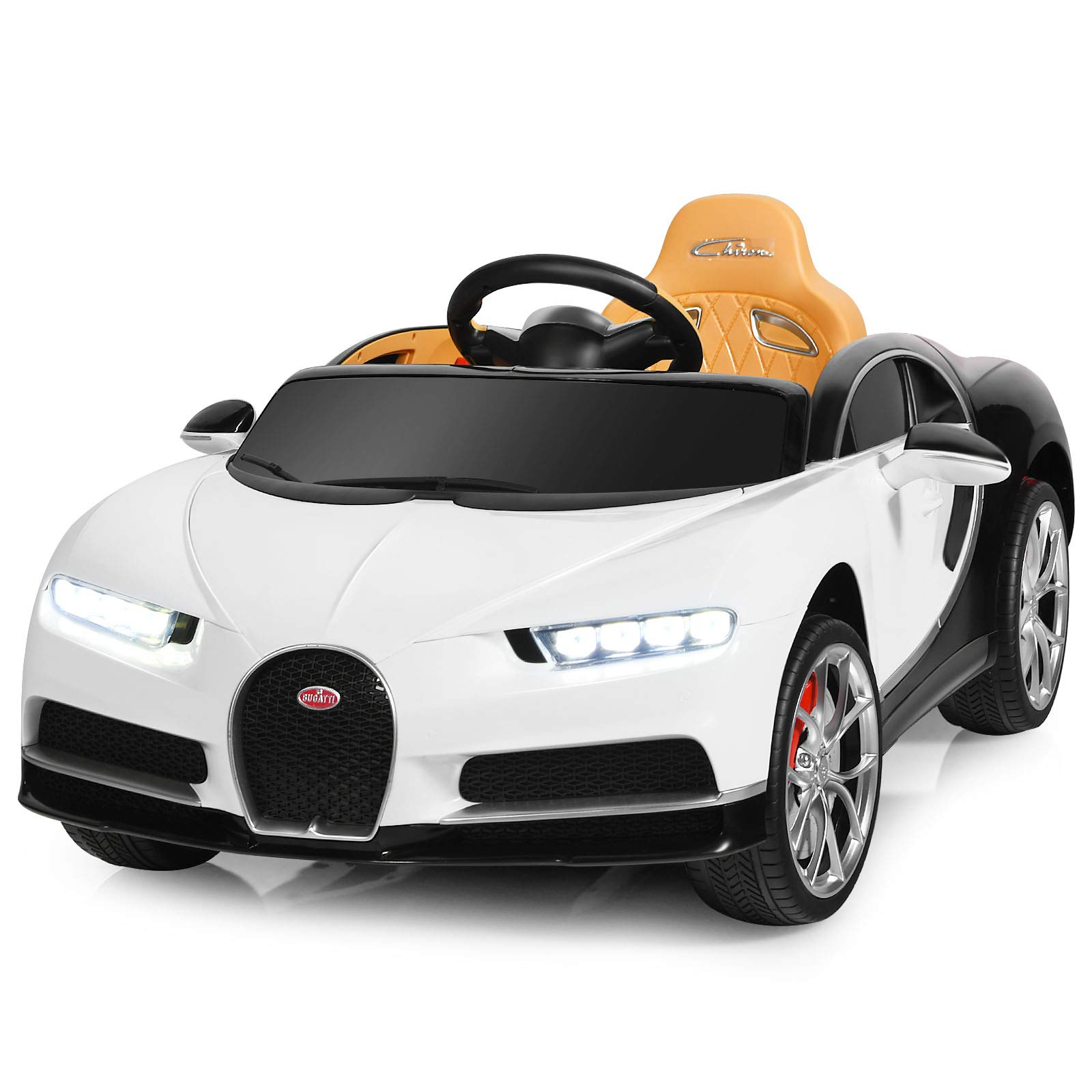 Costzon Ride on Car, Licensed Bugatti 12V Battery Powered Car w/ 2.4G Remote Control