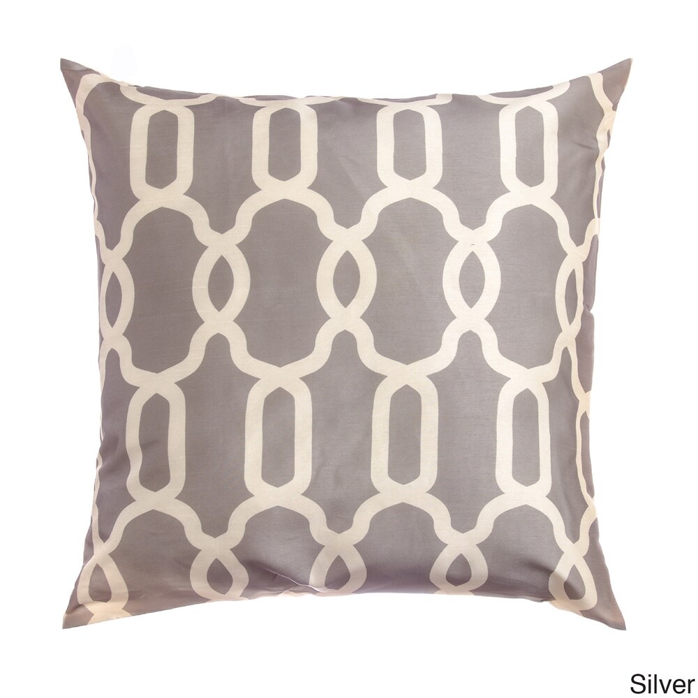 Athena Geometric 20 inch Feather and Down Filled Throw Pillow (Set of 2)