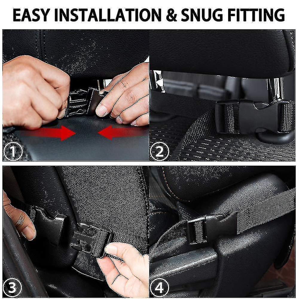 2 Pieces Car Backrest Protection， Large Pockets And Ipad Tablet Holder， Car Back