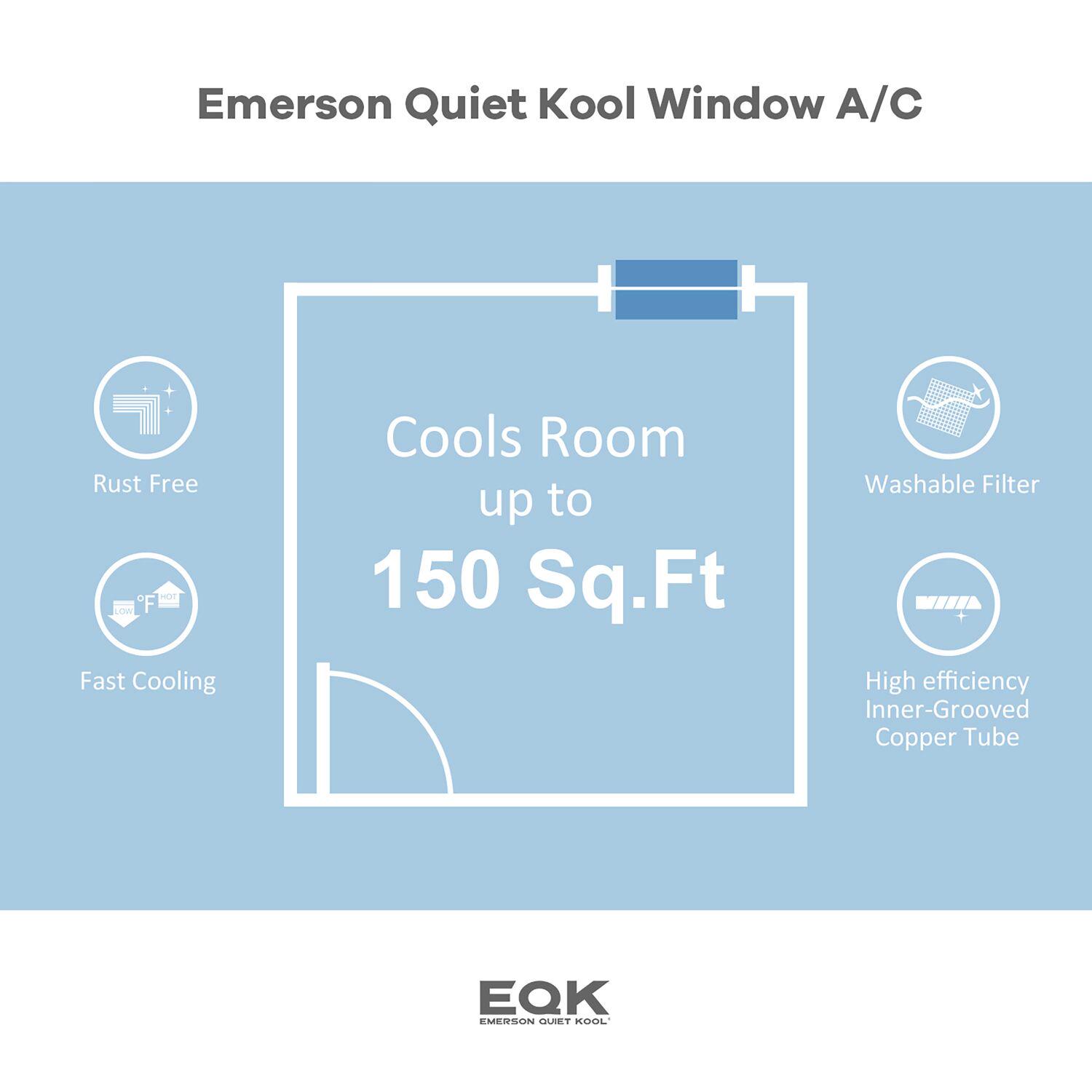 Emerson Quiet Kool 5000 BTU 115V Window Air Conditioner with Mechanical Rotary Controls