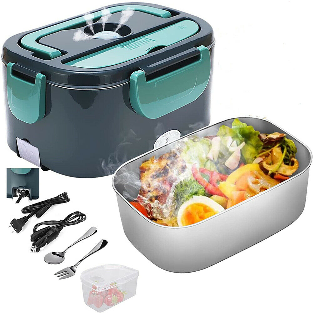 YouLoveIt Electric Lunch Box Food Heater 1.5L Portable Leak-proof Food Warmer Electric Lunch Box for Car and Home Portable Food Heater for Car and Home