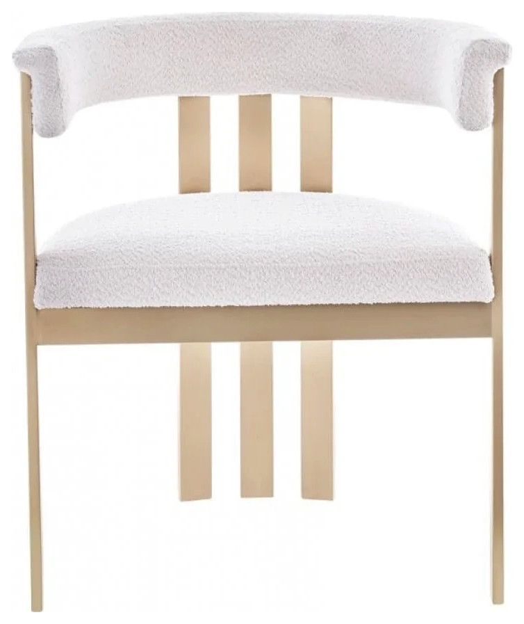 Leone Modern Beige Sherpa and Gold Dining Chair  Set of 2   Contemporary   Dining Chairs   by Rustic Home Furniture Deco  Houzz