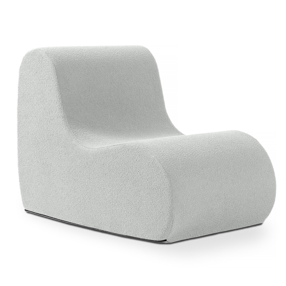 Jaxx Uptown Modern Armless Accent Chair  Boucle