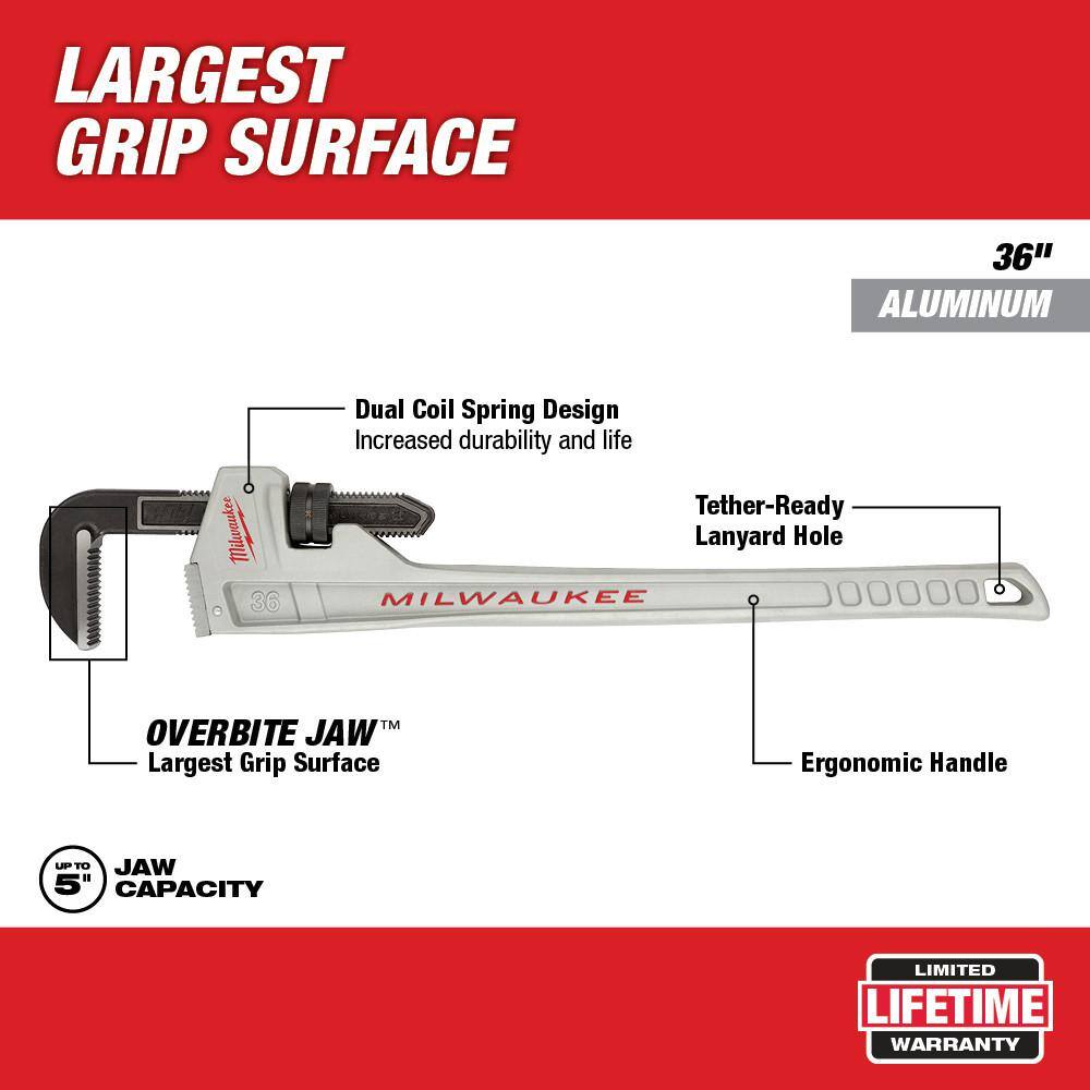 MW 36 in. Aluminum Pipe Wrench 48-22-7236