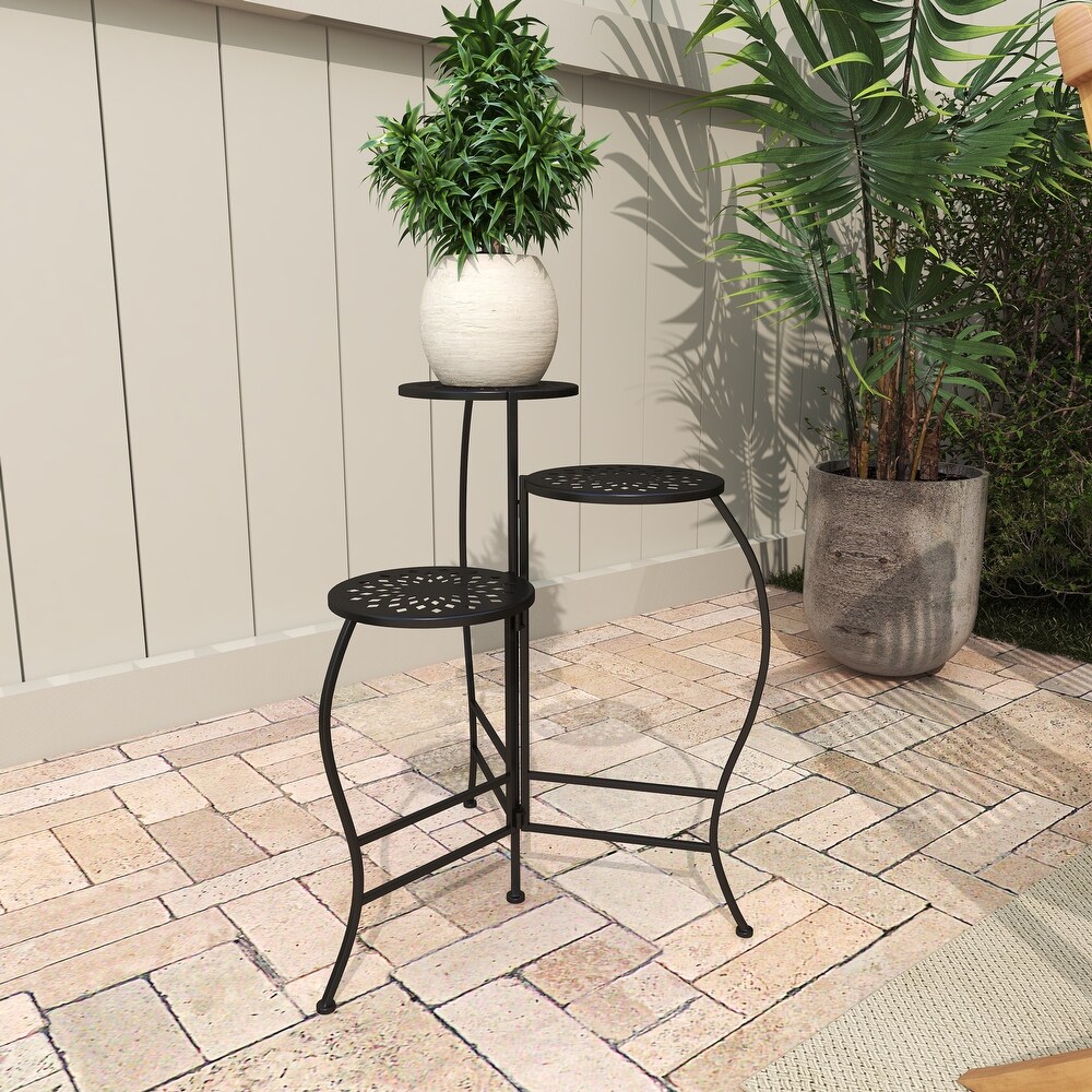 Metal Indoor Outdoor 3 Tier Plantstand