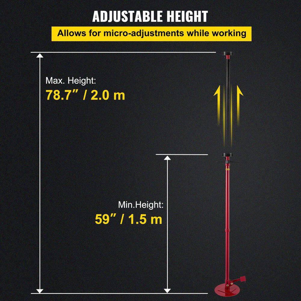 VEVOR Underhoist Stand 34-Ton Capacity Pole Jack Easy Adjustment Car Support Jack Lift from 59-78.7 in. Heavy-Duty Jack Stand QCJSQ6810HS34-TJ1V0