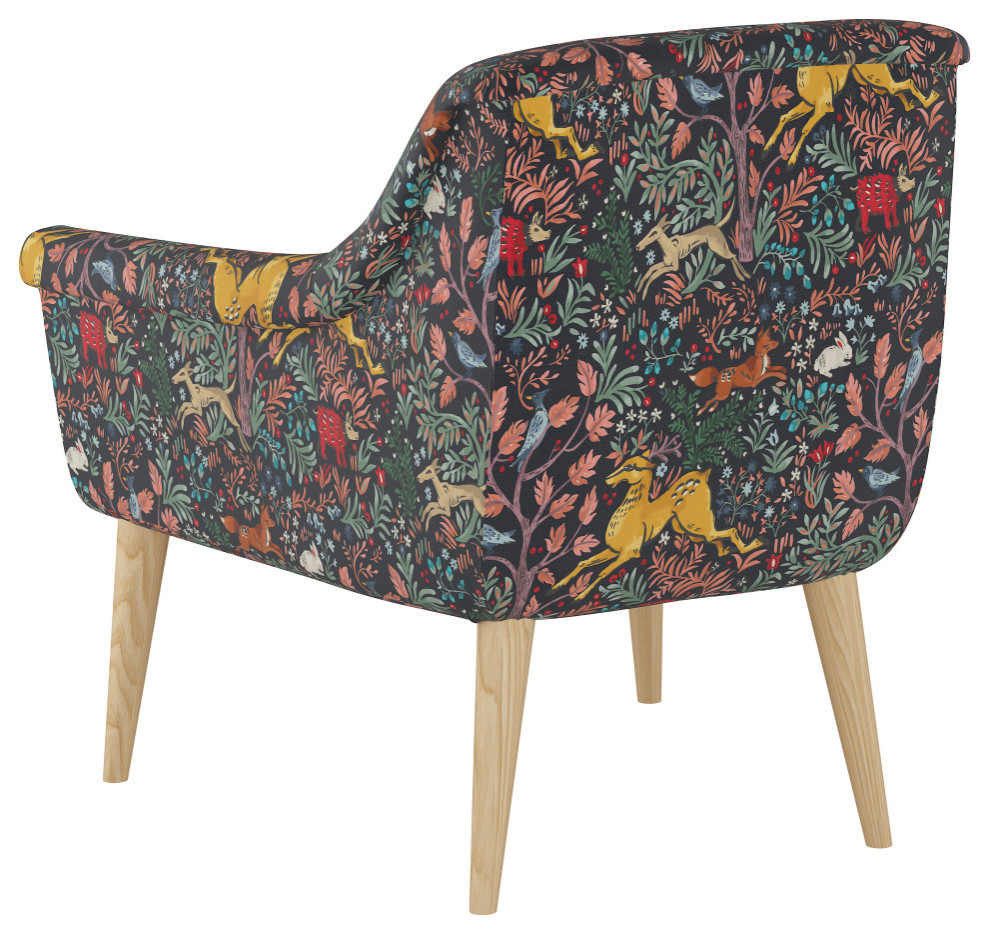 West Loop Chair  Frolic Navy   Midcentury   Armchairs And Accent Chairs   by Skyline Furniture Mfg Inc  Houzz