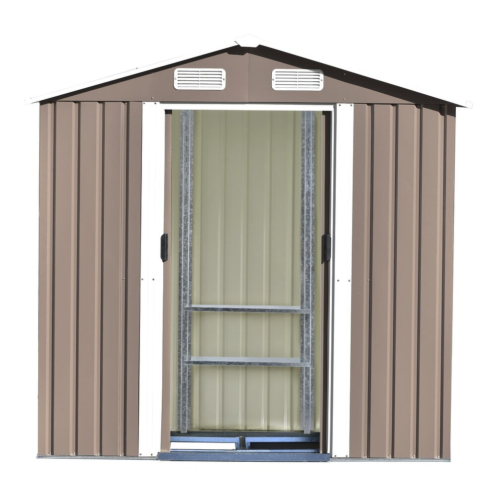 Metal Storage Shed with Adjustable Shelf and Vents