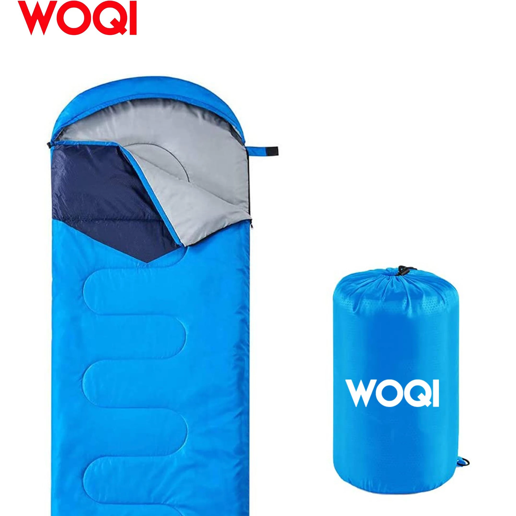 WOQI Sleeping Bag for Adults Camping Hiking Backpacking Portable Comfort Great for Warm Cold Weather