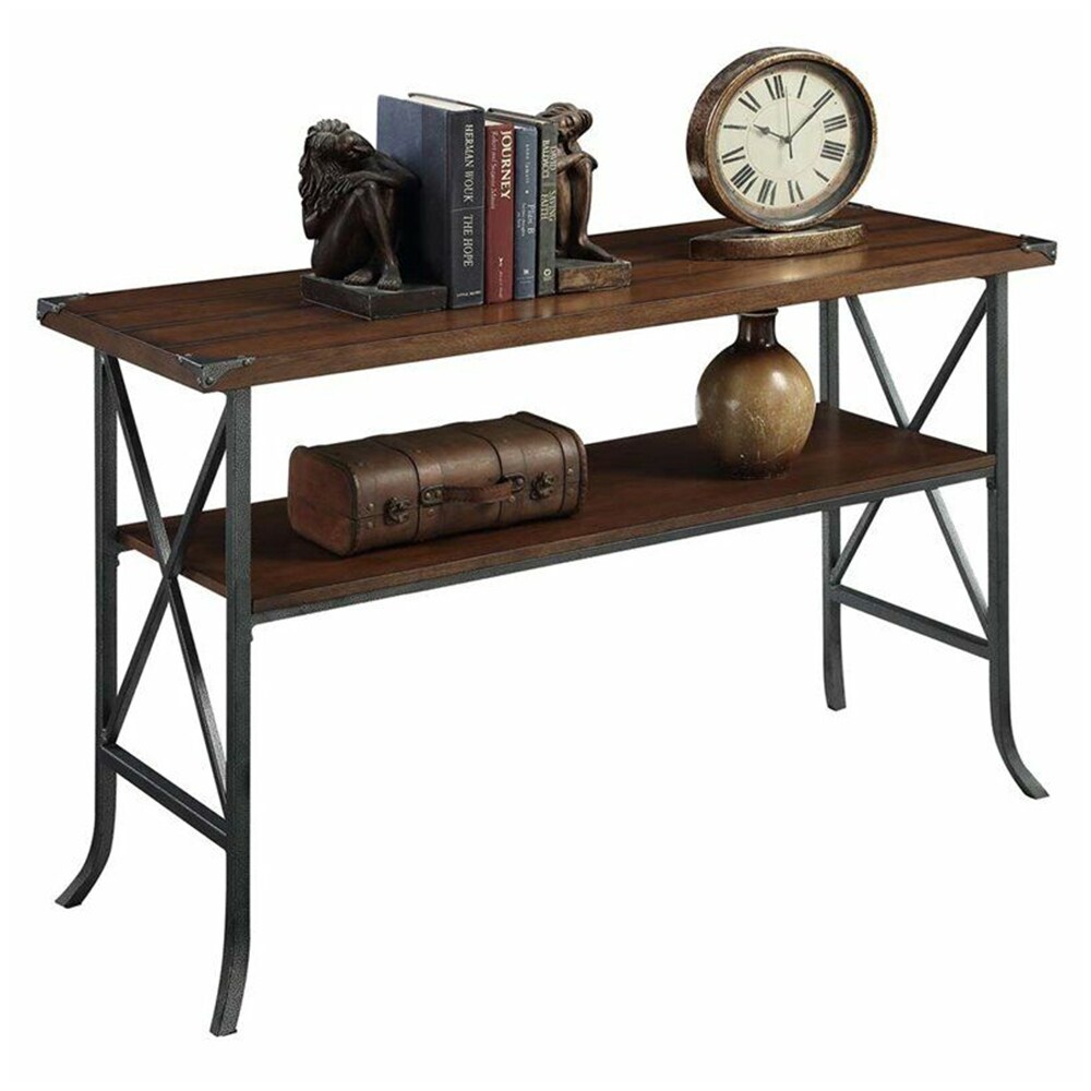 Concepts Brookline Console Table in Dark Walnut Wood Finish   54 x 84