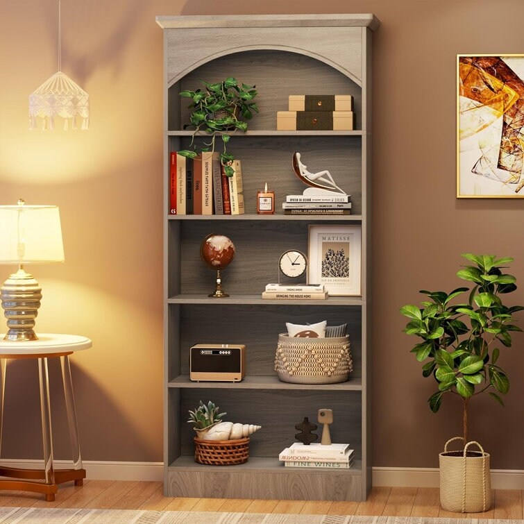 70.9'' Tall Bookcase with 5 Tier Storage Shelves