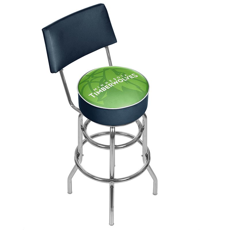 Minnesota Timberwolves Padded Swivel Bar Stool with Back