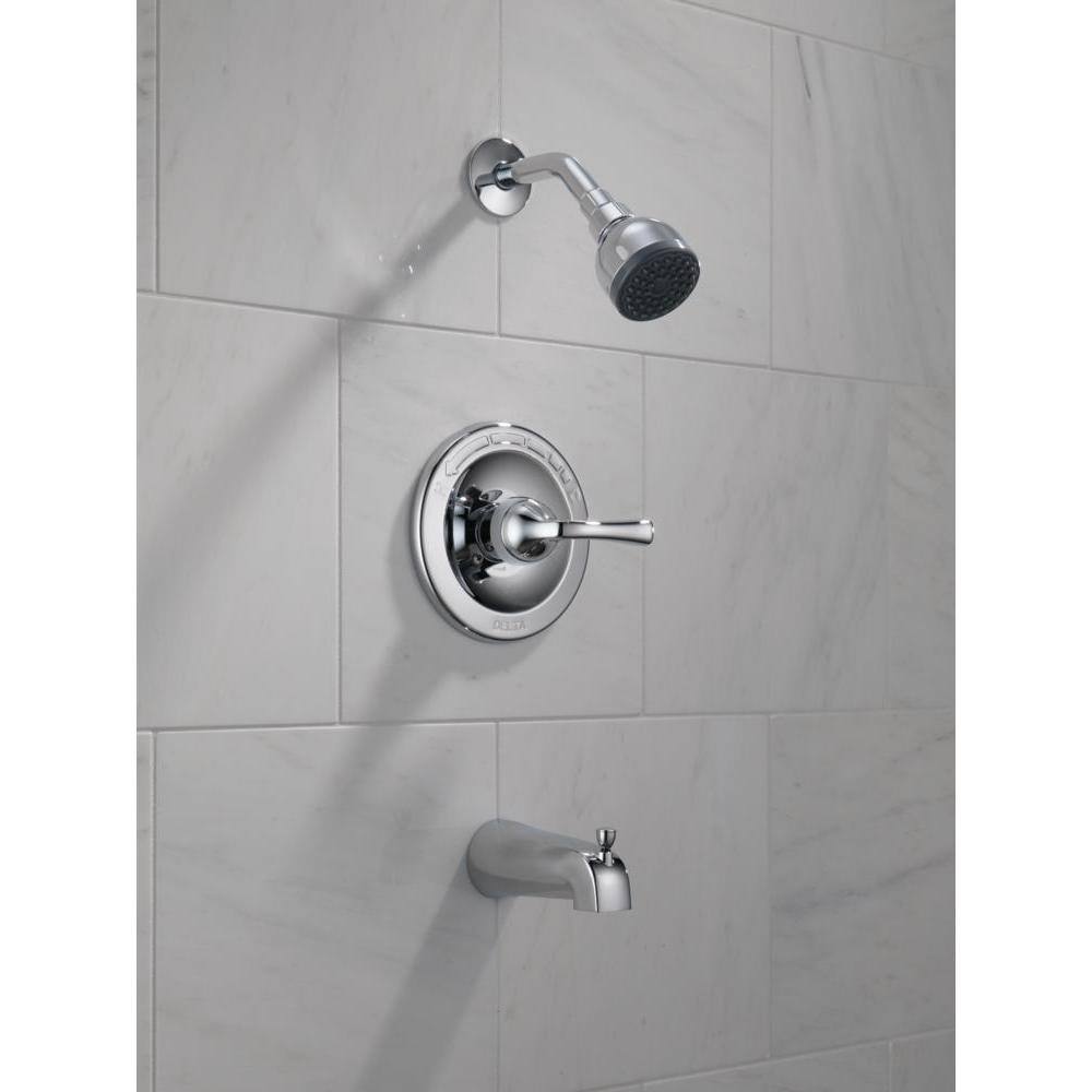 Delta Foundations Single-Handle 1-Spray Tub and Shower Faucet in Chrome (Valve Included) B114900C