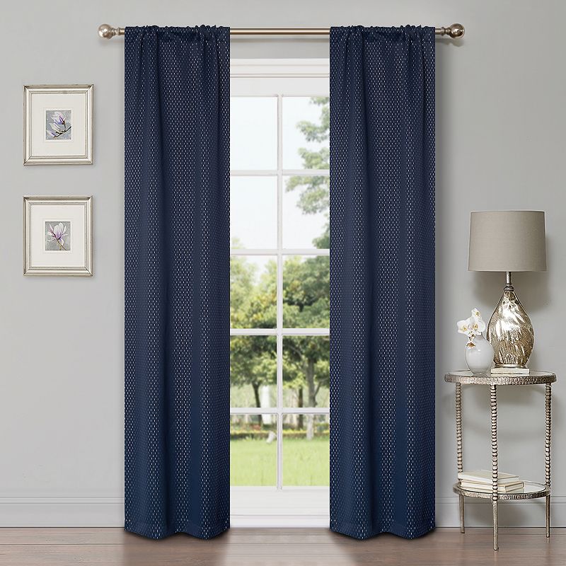 Superior Shimmer Insulated Thermal Blackout Rod Pocket Curtain Set