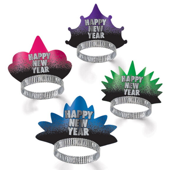 Beistle 88291 50 New Year Resolution Tiaras  asstd...