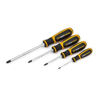 GEARWRENCH 4 Pc. Pozidriv Dual Material Screwdriver Set 80061H