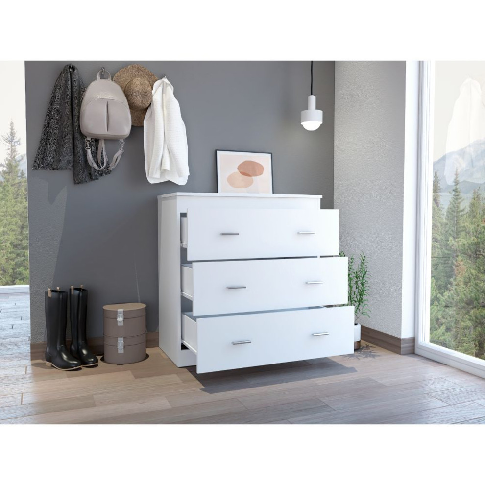 Dove Three Drawers   Transitional   Accent Chests And Cabinets   by FM FURNITURE LLC  Houzz