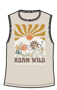 Roam Wild Recycled Cotton Vest - Birch