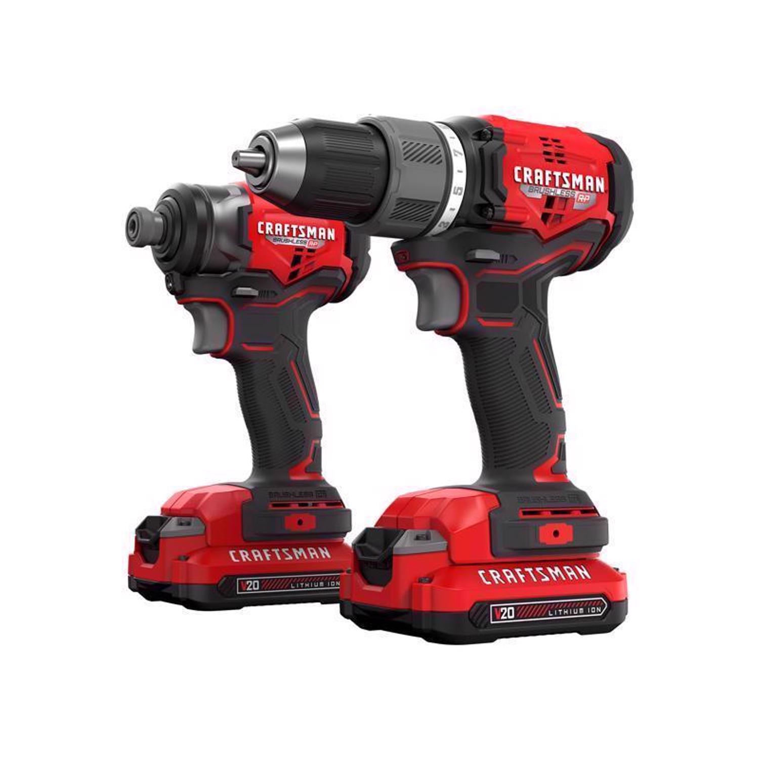 Craftsman V20 Cordless Brushless 2 Tool Combo Kit