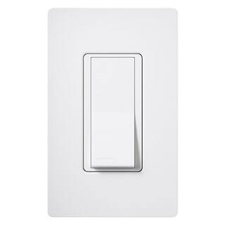 Lutron Claro OnOff Switch with Locator Light 15-AmpSingle-Pole Snow (SC-1PSNL-SW) SC-1PSNL-SW