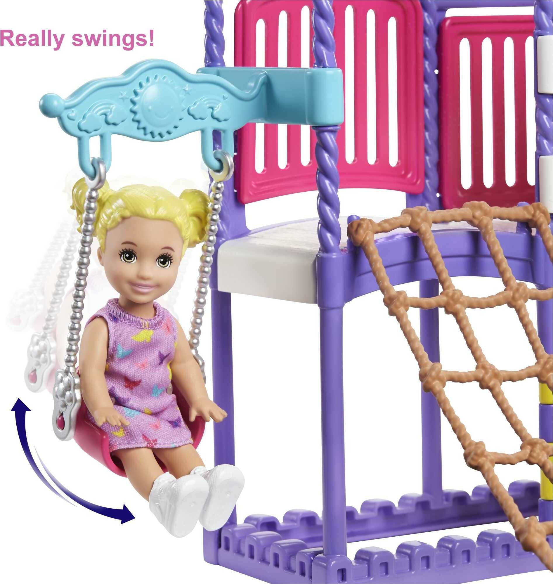 Barbie Skipper Babysitters Inc Climb 'n Explore Playground 2 Dolls and Playset wth Accessories