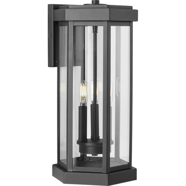 Ramsey Collection Textured Black Modern Farmhouse Outdoor Large Wall Lantern - 9 in x 8.65 in x 18.5 in Shopping - The Best Deals on Outdoor Wall Lanterns | 41004898