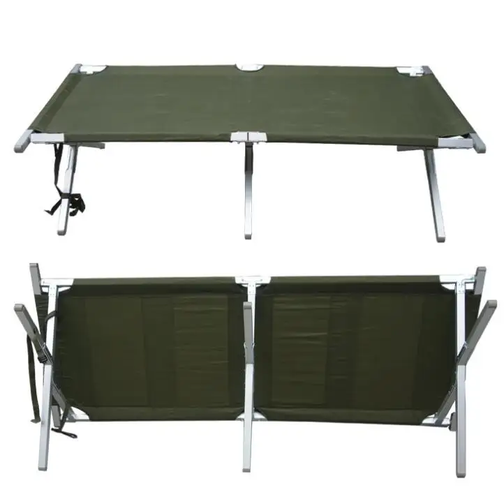 Aluminium Outdoor Camping Hiking Folding Sleeping Camp Bed For Adult