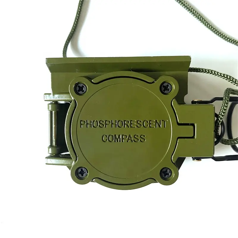 US Phosphorescent Lensatic Compass  Olive Drab Accurate Waterproof Hand Held Compasses with Pouch