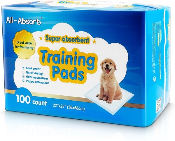 All-Absorb Super Absorbent Dog Training Pads， 22 x 23-in， Unscented