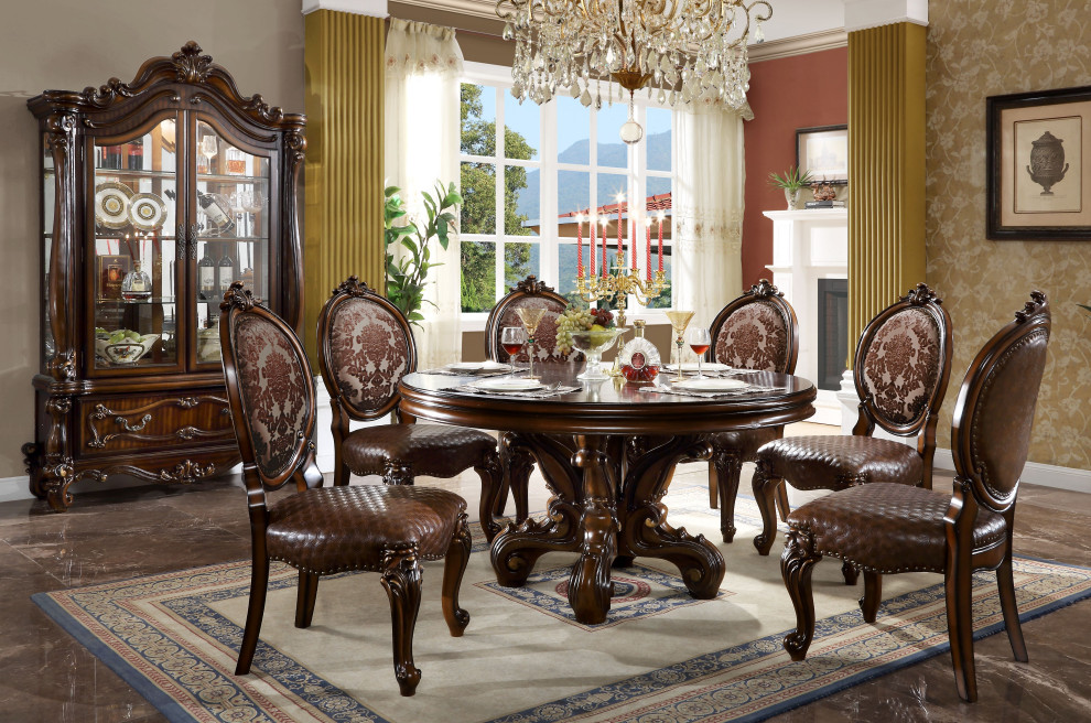 ACME Versailles  Side Chair (Set 2) in Cherry Finish   Victorian   Dining Chairs   by Acme Furniture  Houzz