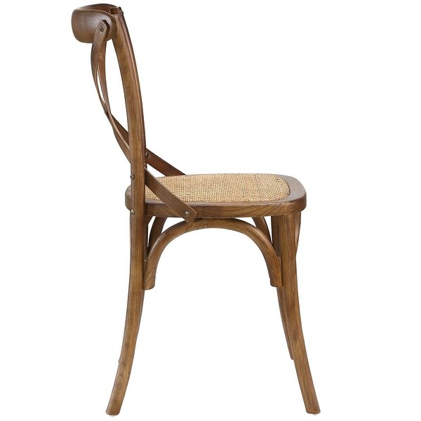 Winston Country Style Cross Back Walnut Dining Chair