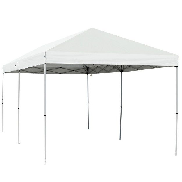 Outsunny 10 x27 X 20 x27 Heavy Duty Pop Up Canopy With Durable Steel Frame 3 level Adjustable Height And Storage Bag Event Party Tent