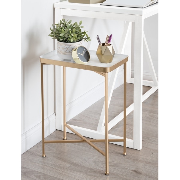 Kate and Laurel Celia Metal Tray Accent Table