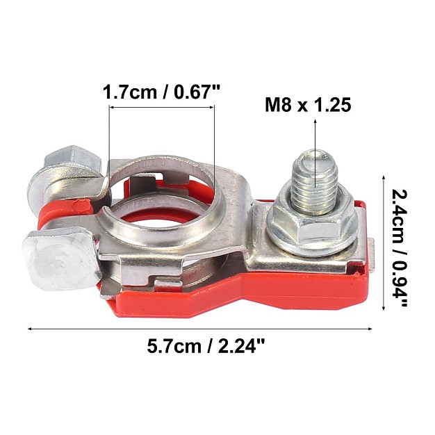 Unique Bargains Car Battery Terminal Connector With M8 Nut Red For Nissan Altima Maxima Rouge Sentra Murano