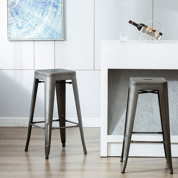 Carbon Loft Raven Stackable Metal Bar Stool