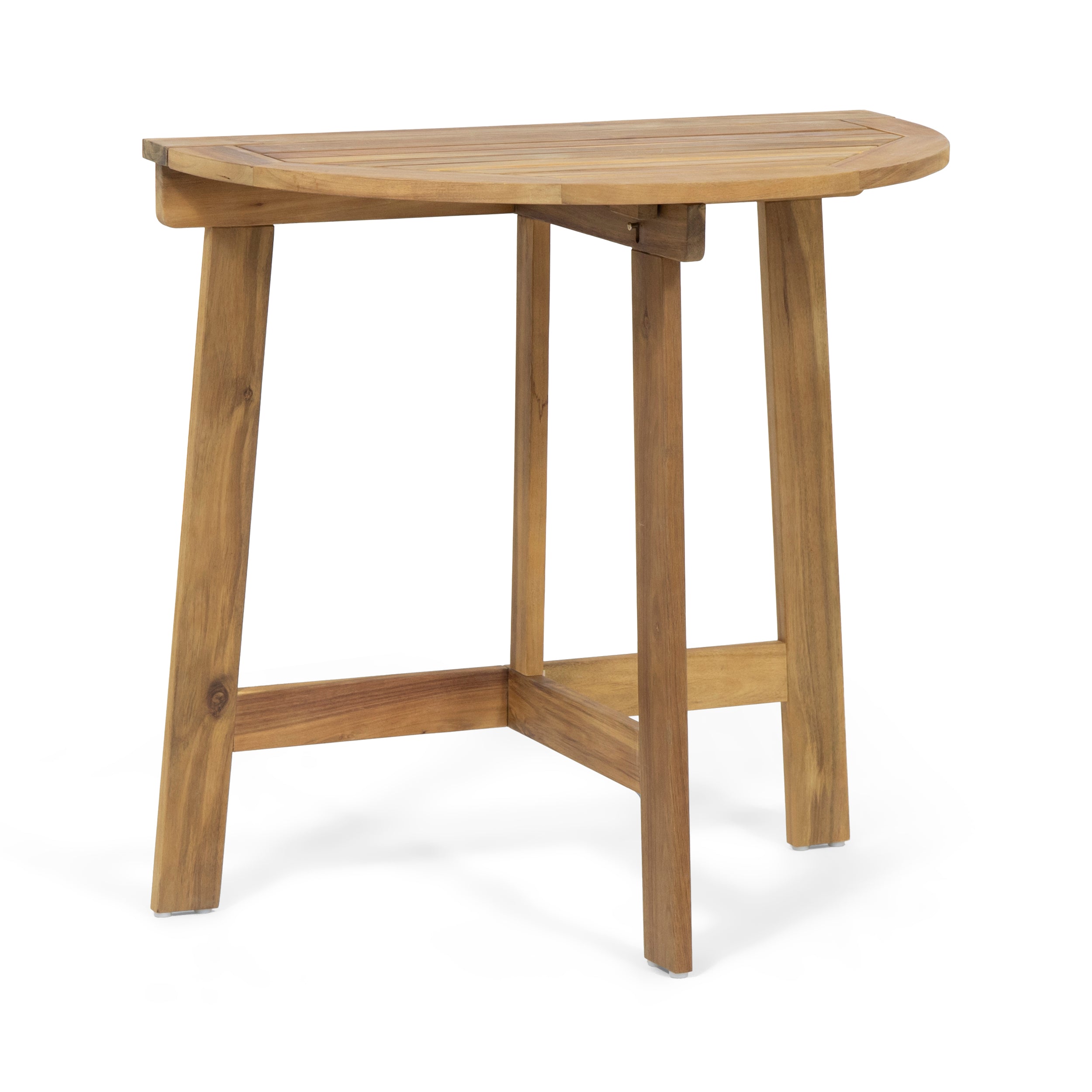 Sophia Outdoor Half-Round Acacia Wood Bistro Table