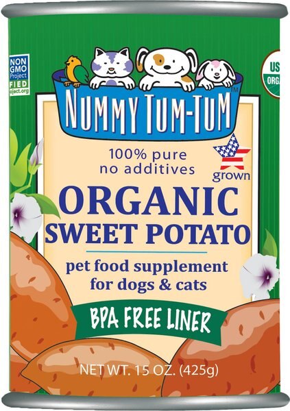 Nummy Tum-Tum Pure Organic Sweet Potato Canned Dog and Cat Food Supplement