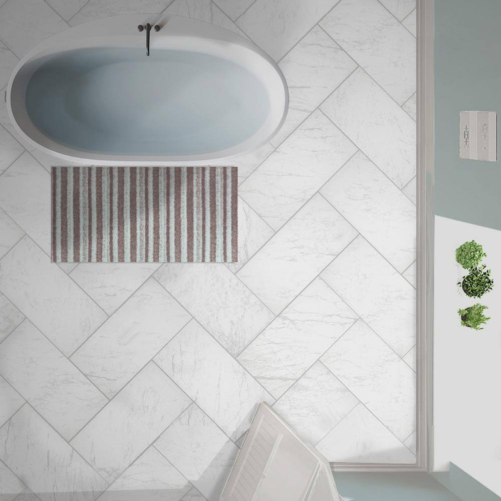 Florida Tile Home Collection Brilliance White Rectified 12 in. x 24 in. Porcelain Floor and Wall Tile (13.3 sq. ft.  case) CHDEBRL1012X24R