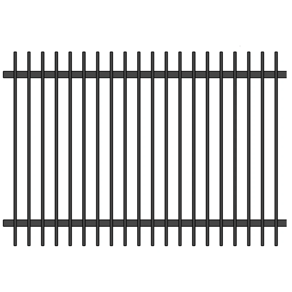 3D privacy powder coated 2 rails welded aluminium  metal blade garden fence panels 1200mm x 2300mm