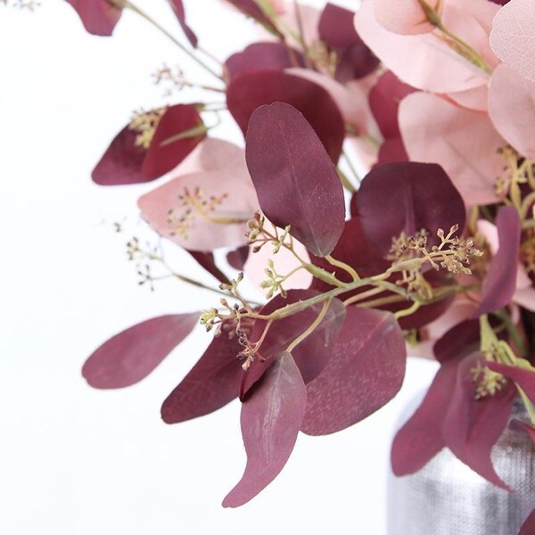 FloralGoods Artificial Eucalyptus in Pink or Red 29 Tall