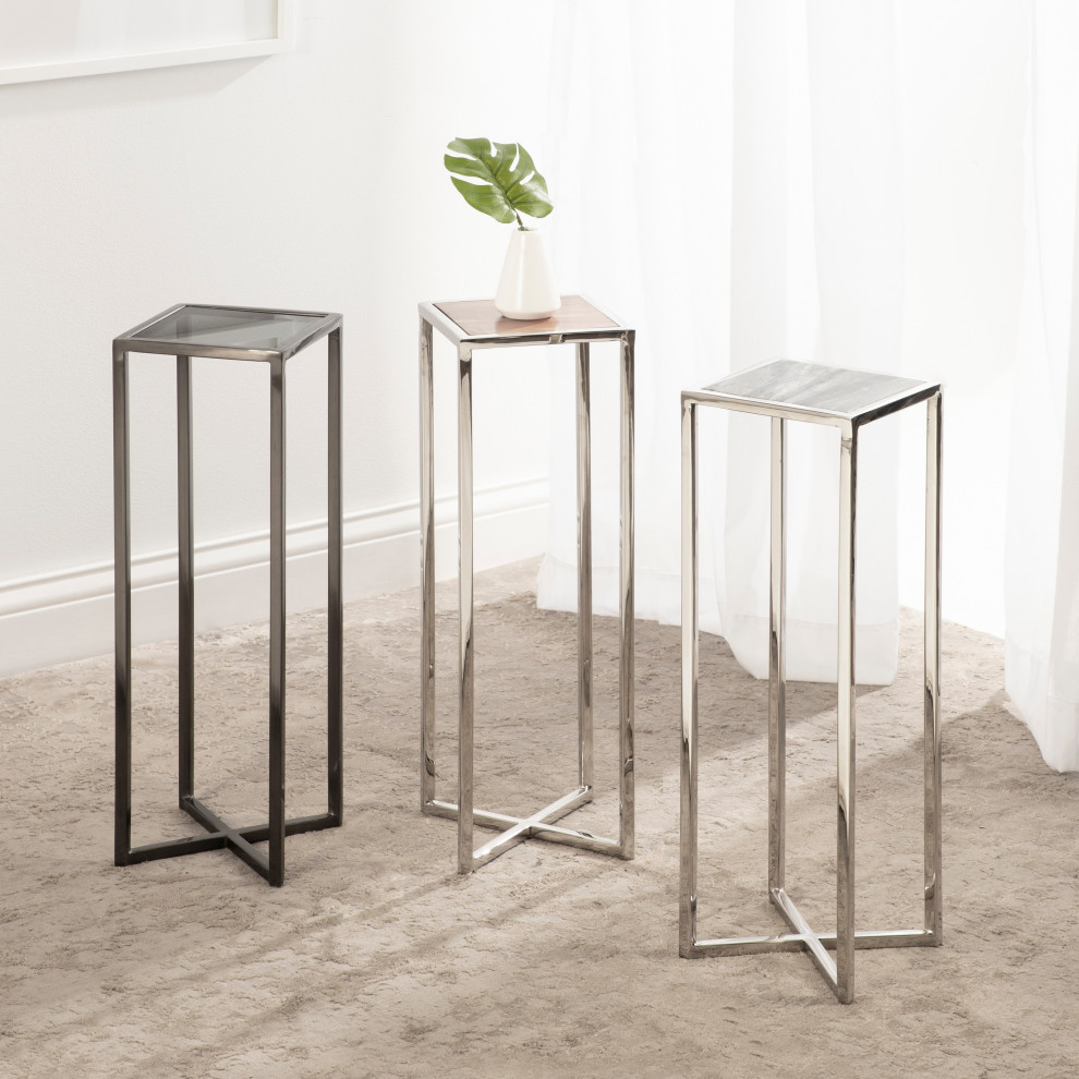 Jaspur Square Metal End Table   Contemporary   Side Tables And End Tables   by Uniek Inc.  Houzz