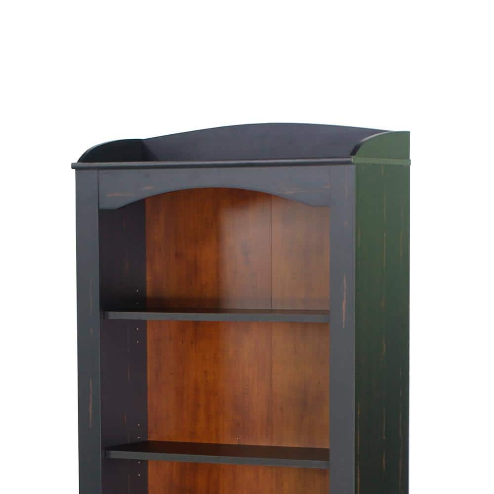 SAINT BIRCH Hawksbury 63.2 in. Antique Black 4-Shelf Standard Bookcase SBGM3001BKMB