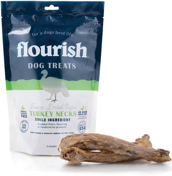 Flourish Turkey Necks Freeze-Dried Dog Treats